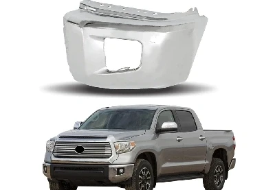 Chrome front passenger side bumper end cap for Toyota Tundra